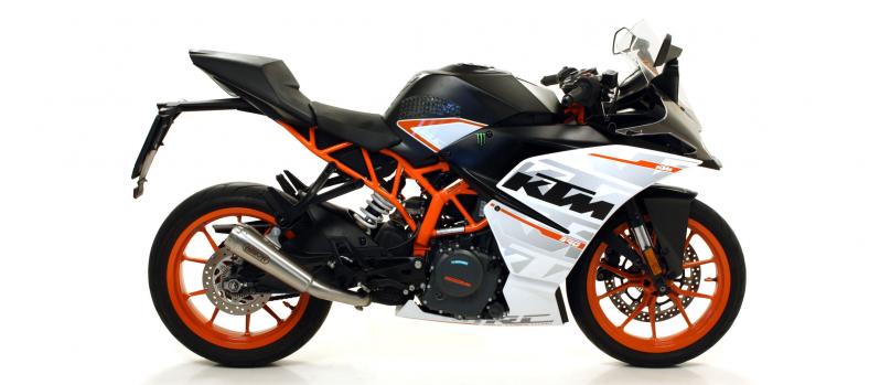 Arrow Pro Race Slip-On KTM RC 390, 2017-2020 , Edelstahl / Dark