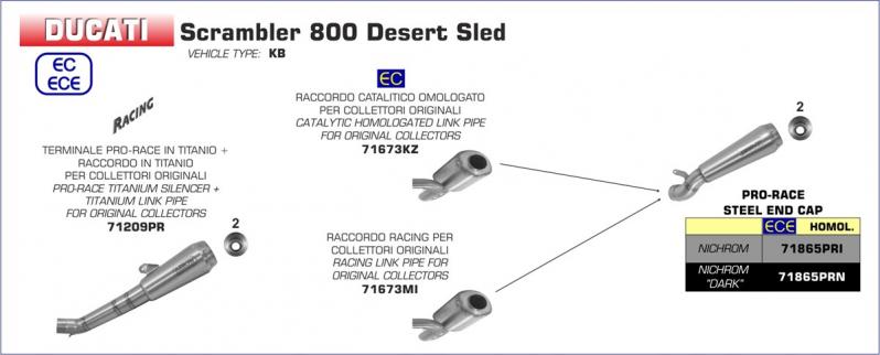 Arrow Verbindungsrohr Ducati Scrambler, 2017-2020