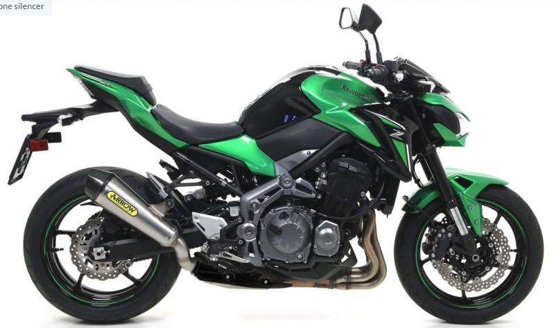 Arrow X-Kone Slip-On Kawasaki Z 900, 2017-2019, Edelstahl / Dark