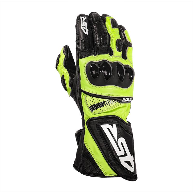 4SR Motorrad Lederhandschuh Sport Cup 3 Yellow