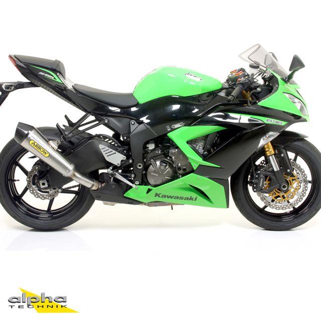 Arrow X-Kone Slip-On Kawasaki ZX-6R, 2009-2016, Edelstahl