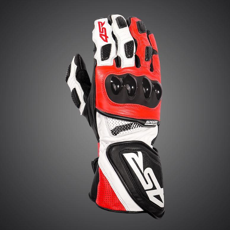 4SR Motorrad Lederhandschuh Sport Cup 3 Reflex Red