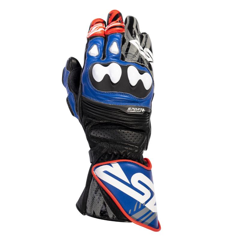 4SR Motorrad Lederhandschuh Sport Cup Plus EVO Blue