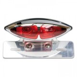 LED-Rücklicht-Double Eye, rotes / klares Glas, mit Kennzeichenbeleuchtung